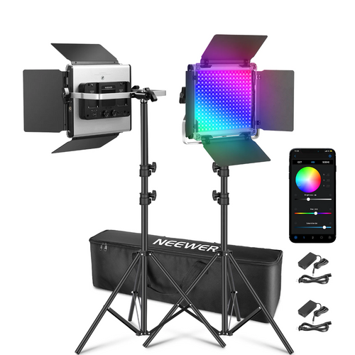 NEEWER 2 Pack Upgraded RGB 660 PRO II LED Video Light