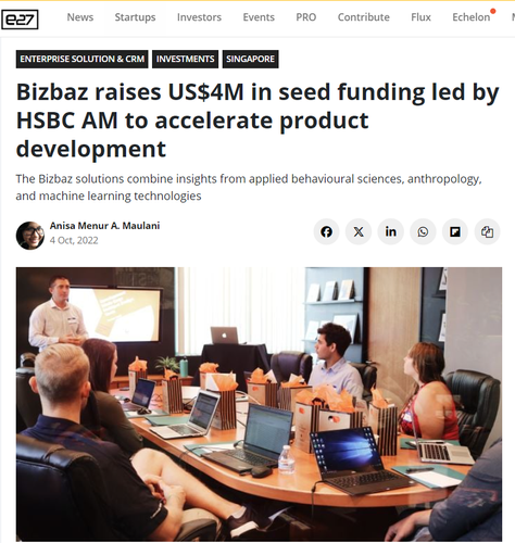 Bizbaz raises US$4M in seed funding led by HSBC AM to accelerate product development