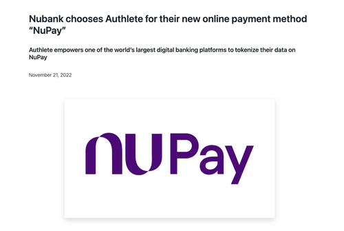 Nubank Chooses Authlete for NuPay