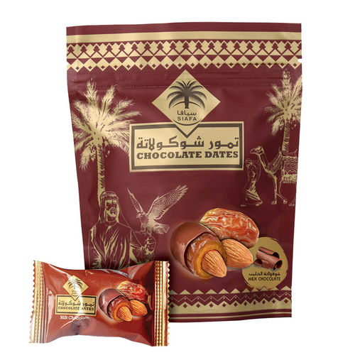 DATES WITH MILK CHOCOLATE AND ALMOND