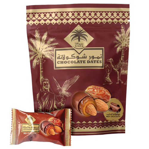 DATES WITH MILK CHOCOLATE AND ALMOND