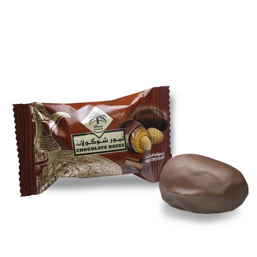 DATES WITH MILK CHOCOLATE AND ALMOND
