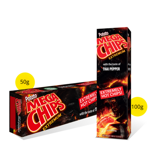 POTATO MEGA CHIPS «EXTREMUM» WITH THE TASTE OF THAI PEPPER