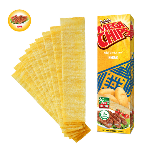 POTATO MEGA CHIPS WITH THE TASTE OF KEBAB