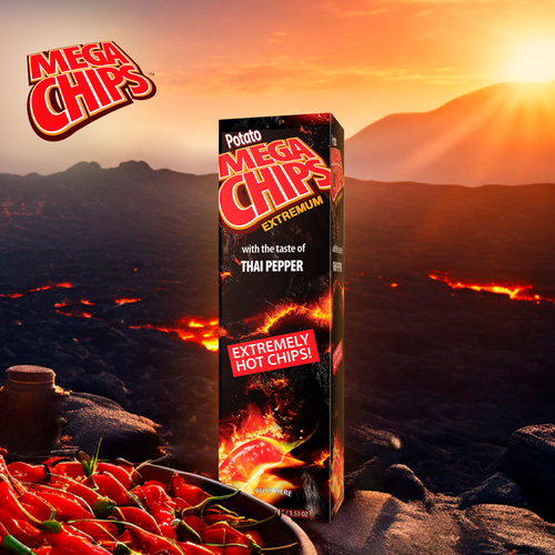 POTATO MEGA CHIPS «EXTREMUM» WITH THE TASTE OF THAI PEPPER