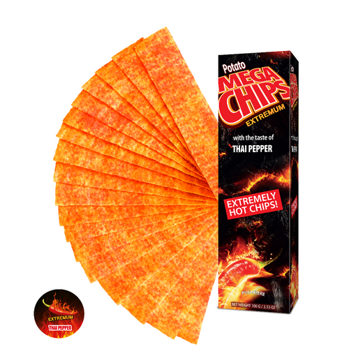 POTATO MEGA CHIPS «EXTREMUM» WITH THE TASTE OF THAI PEPPER