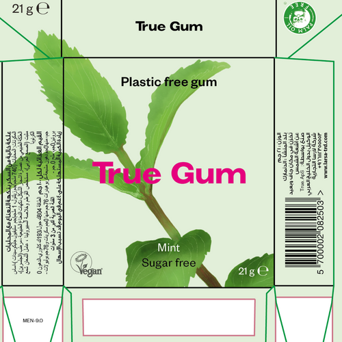 True Gum Sugar free chewing gum Mint