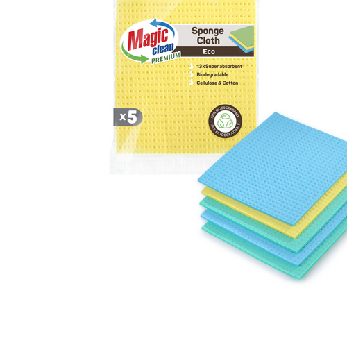 PREMIUM SPONGE CLOTH BIODEGRADABLE M 5 PCS