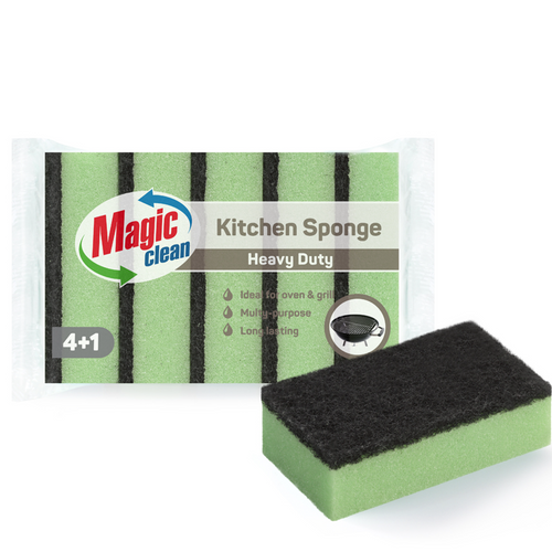 KITCHEN SPONGE 4+1 PCS. HEAVY DUTY