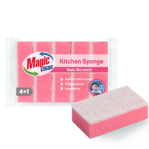 KITCHEN SPONGE 4+1 PCS. NON SCRATCH