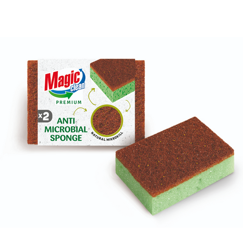 KITCHEN SPONGE 2 PCS. ANTIBACTERIAL