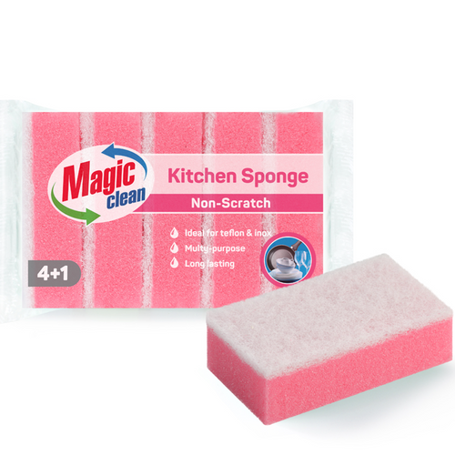 KITCHEN SPONGE 4+1 PCS. NON SCRATCH