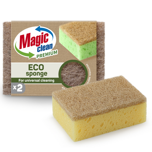 KITCHEN SPONGE WITH GRIP  2 PCS. ECO PREMIUM