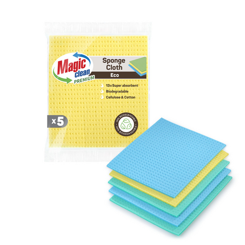 PREMIUM SPONGE CLOTH BIODEGRADABLE M 5 PCS