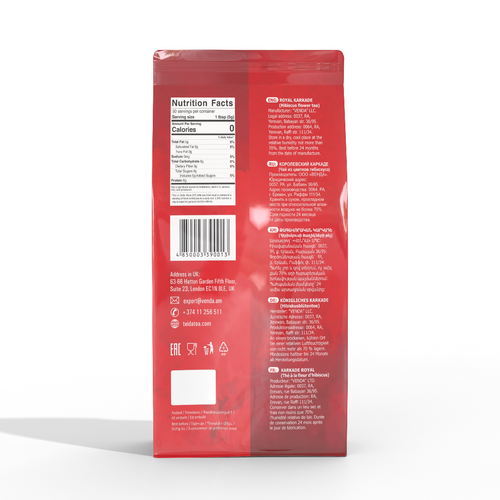 Herbal tea TEIDA™  Royal Karkade Hibiscus flowers 100 g