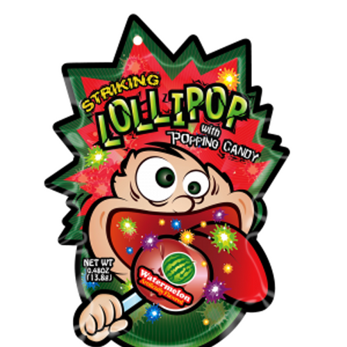 Striking Lollipop With Popping Candy 13.8g – Watermelon