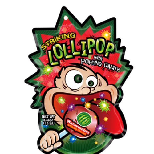 Striking Lollipop With Popping Candy 13.8g – Watermelon
