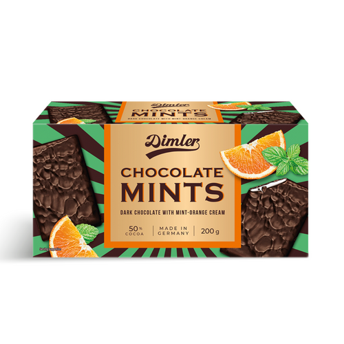 Dimler Chocolate Mints Mint-Orange, 200g