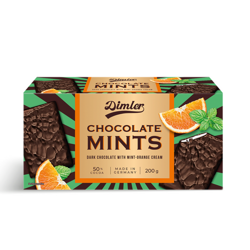 Dimler Chocolate Mints Mint-Orange, 200g