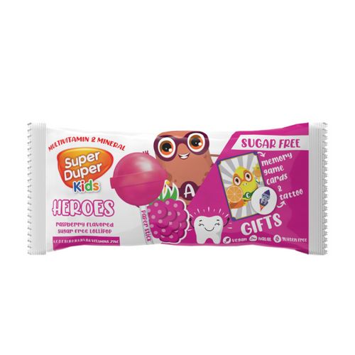 SUPER DUPER KIDS HEROES ZERO MULTIVITAMIN ADDED LOLLIPOPS