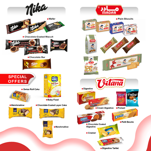 biscuits, cookies, wafers, crackers and bars
