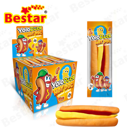 Wholesale snacks Children's candy hotdog shape Gummy cartoon Gummy Candy