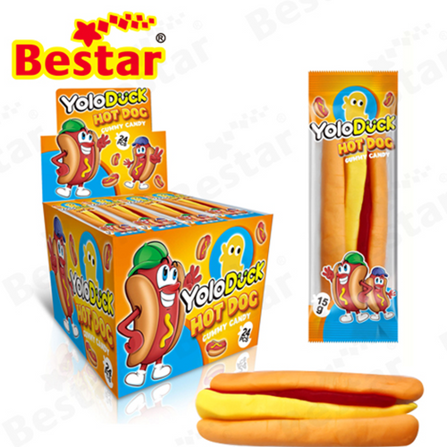 Wholesale snacks Children's candy hotdog shape Gummy cartoon Gummy Candy