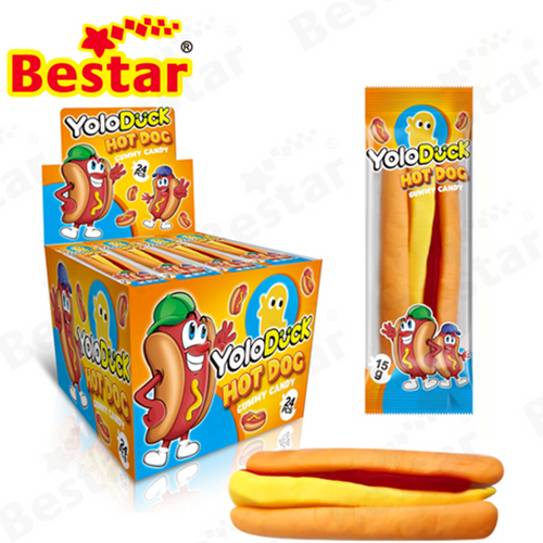 Wholesale snacks Children's candy hotdog shape Gummy cartoon Gummy Candy