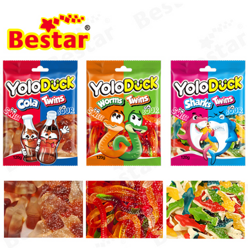 Factory direct sale soft candy strip multicolor Sweet Sou Jelly Gummy Candy Sweets