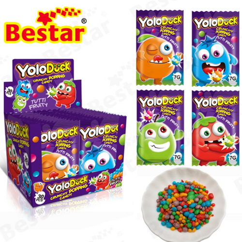 Wholesale chocolate with popping in bulk package OEM service available Chocolate with fruit flavor