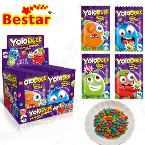 Wholesale chocolate with popping in bulk package OEM service available Chocolate with fruit flavor