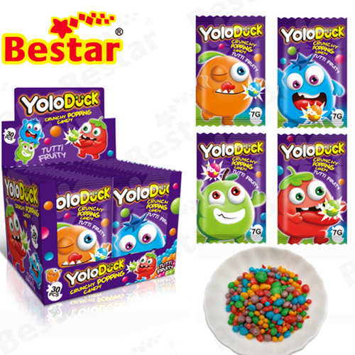 Wholesale chocolate with popping in bulk package OEM service available Chocolate with fruit flavor