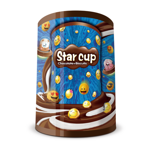 STAR CUP CHOCOLATE WITH BISCUITS COOKIES