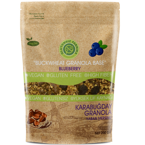 Gluten Free Buckwheat Granola with Blueberries