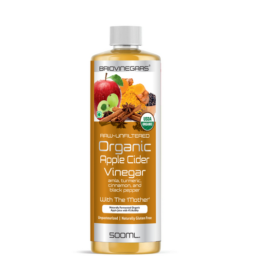Organic Apple cider vinegar with Amla Turmeric Black pepper and Cinnamon