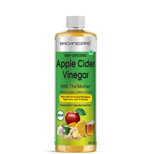 Apple Cider Vinegar with Ginger garlic lemon honey