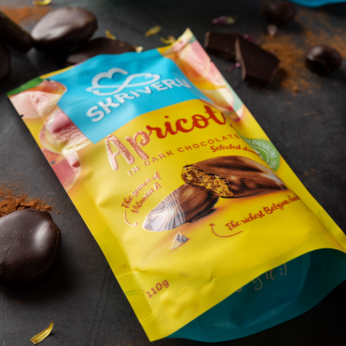 Apricots in dark chocolate 110g