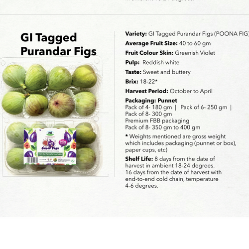 Fresh GI Tagged Purandar Figs