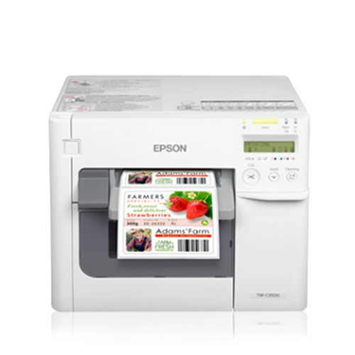 EPSON ColorWorks TM-C3500 Colour Label Printer, Inkjet Label Printer, White