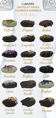 Dattes et figues Fourrées Enrobées