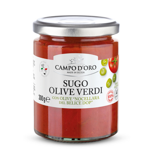 TOMATO SAUCE WITH ” OLIVES NOCELLARA DEL BELICE PDO”