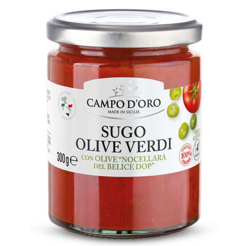 TOMATO SAUCE WITH ” OLIVES NOCELLARA DEL BELICE PDO”