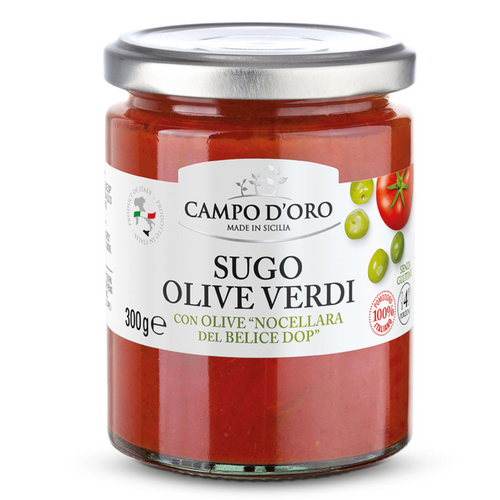 TOMATO SAUCE WITH ” OLIVES NOCELLARA DEL BELICE PDO”