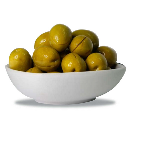 Cut green olives