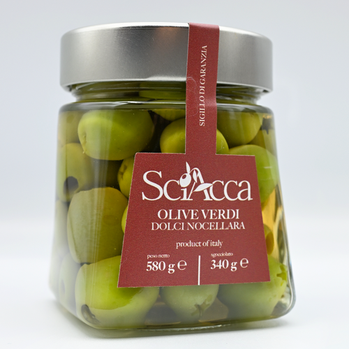 Nocellara sweet olives in jars