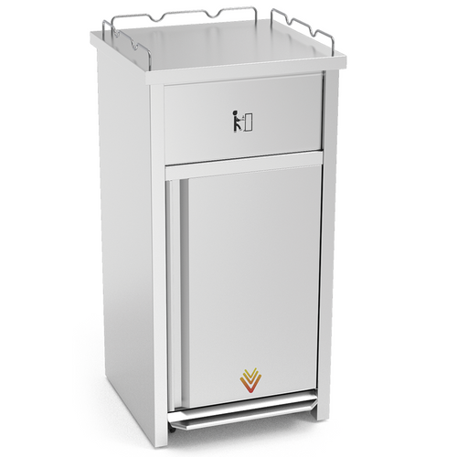 Stainless steel waste bin for fast food restaurants