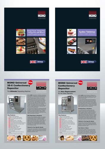 MONO Equipment Omega, Epsilon & Universal Confectionery Depositor Brochures