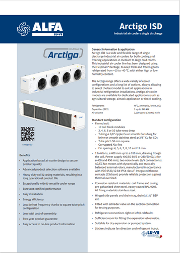 Arctigo ISD Industrial air coolers single discharge
