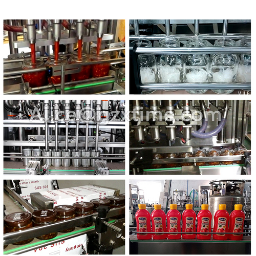 Liquid/paste filling sealing capping & labeling packing line