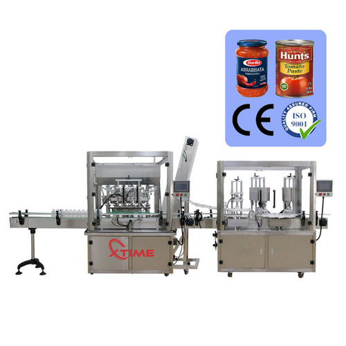 Liquid/paste filling sealing capping & labeling packing line
